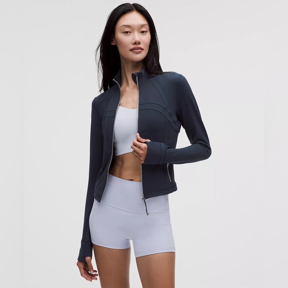NWT Lululemon Define Cropped Jacket Nulu True Navy/Mirror Silver/Mirror Silver - Picture 1 of 5
